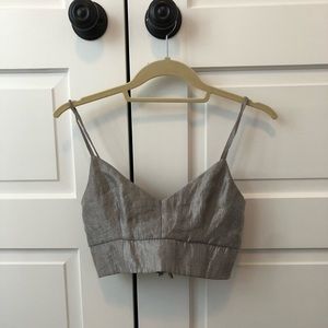 Metallic cropped tank